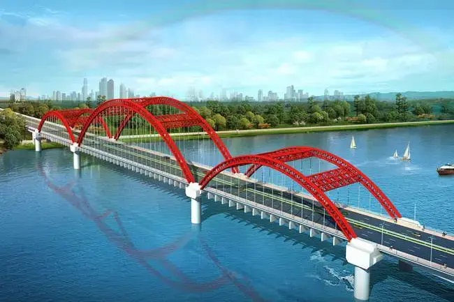 Kongli Bridge in Huainan, China